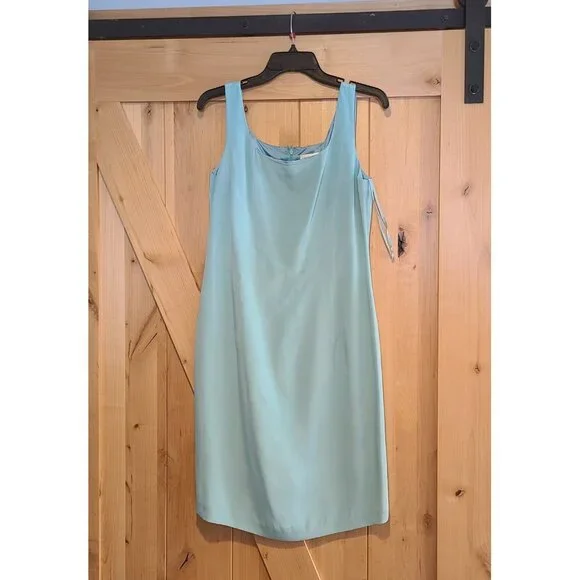 Liz Claiborne 100% Silk Dress Suit Blazer Lined Blue Size 10 2 Piece Office - Picture 3 of 16